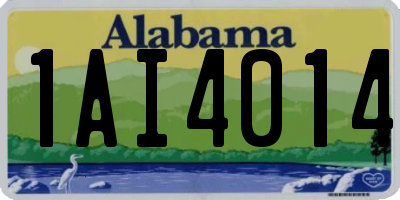AL license plate 1AI4014