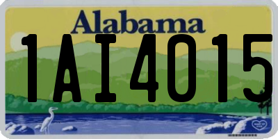 AL license plate 1AI4015