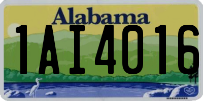 AL license plate 1AI4016