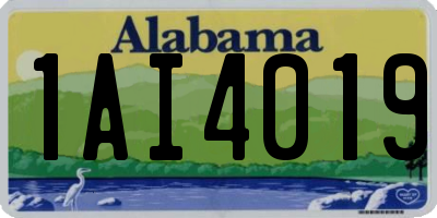 AL license plate 1AI4019