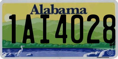 AL license plate 1AI4028