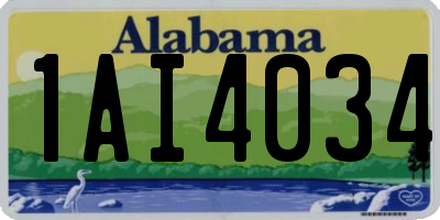 AL license plate 1AI4034