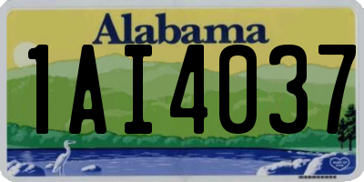AL license plate 1AI4037