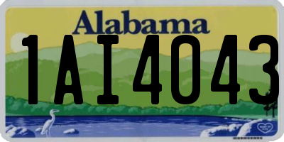 AL license plate 1AI4043