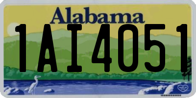 AL license plate 1AI4051