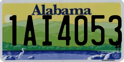 AL license plate 1AI4053
