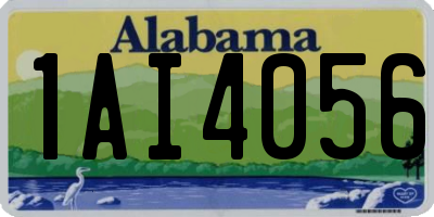 AL license plate 1AI4056