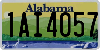AL license plate 1AI4057
