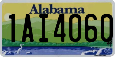 AL license plate 1AI4060