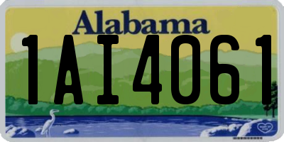 AL license plate 1AI4061