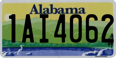 AL license plate 1AI4062