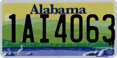AL license plate 1AI4063