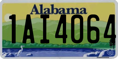 AL license plate 1AI4064