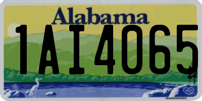 AL license plate 1AI4065