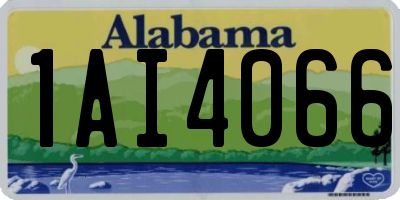 AL license plate 1AI4066