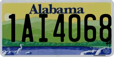 AL license plate 1AI4068