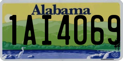 AL license plate 1AI4069