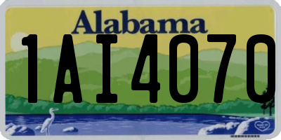 AL license plate 1AI4070
