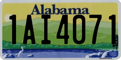 AL license plate 1AI4071