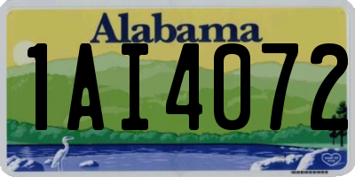 AL license plate 1AI4072