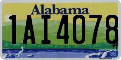 AL license plate 1AI4078