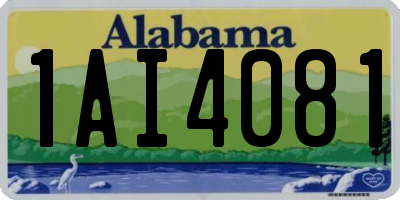 AL license plate 1AI4081