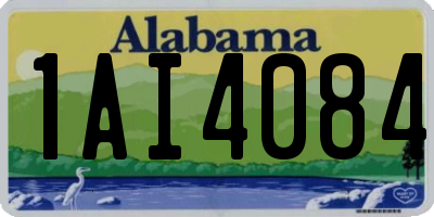 AL license plate 1AI4084