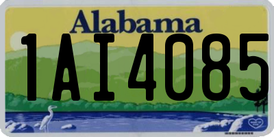 AL license plate 1AI4085