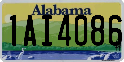 AL license plate 1AI4086