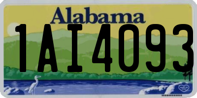 AL license plate 1AI4093