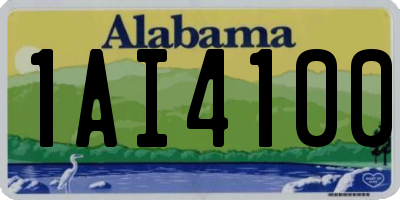 AL license plate 1AI4100