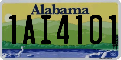 AL license plate 1AI4101