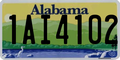 AL license plate 1AI4102