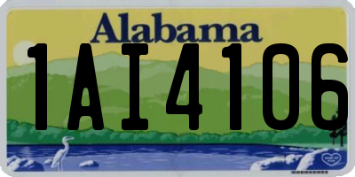 AL license plate 1AI4106