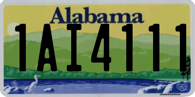 AL license plate 1AI4111