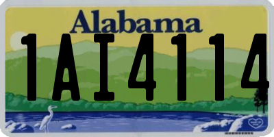 AL license plate 1AI4114