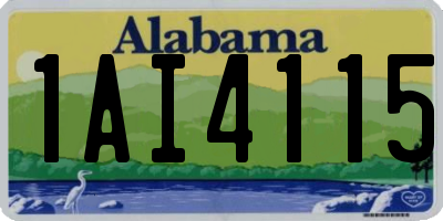 AL license plate 1AI4115