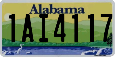 AL license plate 1AI4117