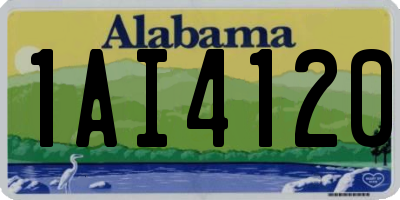 AL license plate 1AI4120