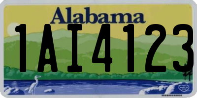 AL license plate 1AI4123