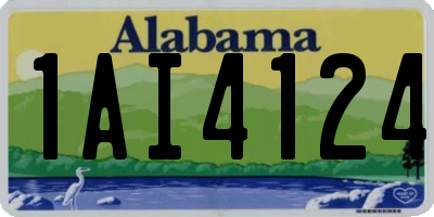 AL license plate 1AI4124