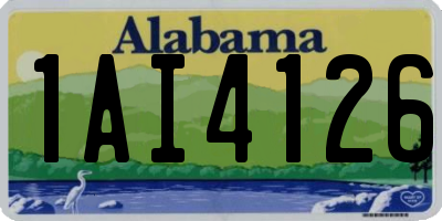 AL license plate 1AI4126