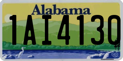 AL license plate 1AI4130