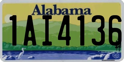 AL license plate 1AI4136