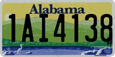 AL license plate 1AI4138