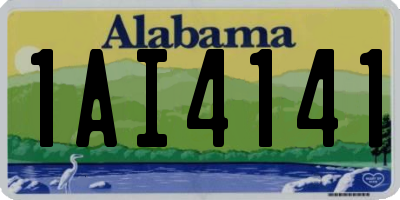 AL license plate 1AI4141