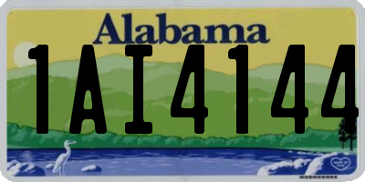 AL license plate 1AI4144