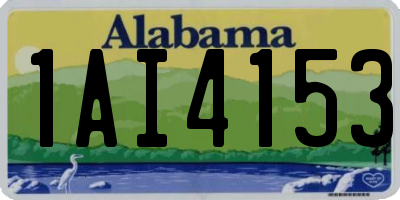 AL license plate 1AI4153