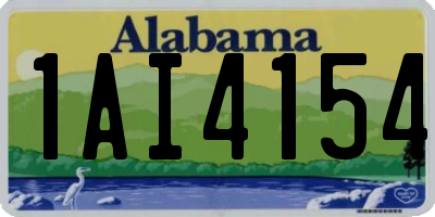 AL license plate 1AI4154
