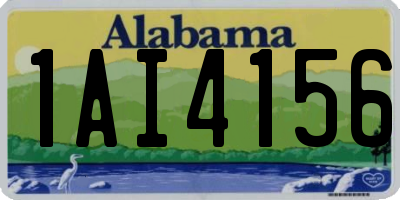 AL license plate 1AI4156